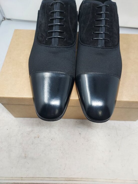 Christian Louboutin Greggo Mens Black Cap Toe Oxford Shoe main image 7